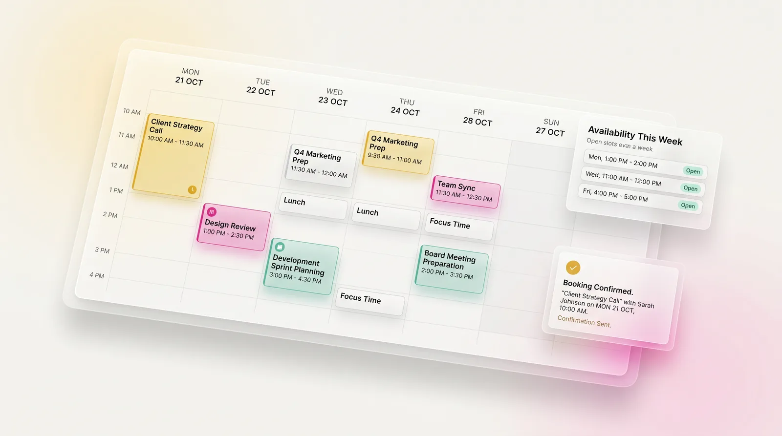 NotLuck CRM — Calendar & Booking