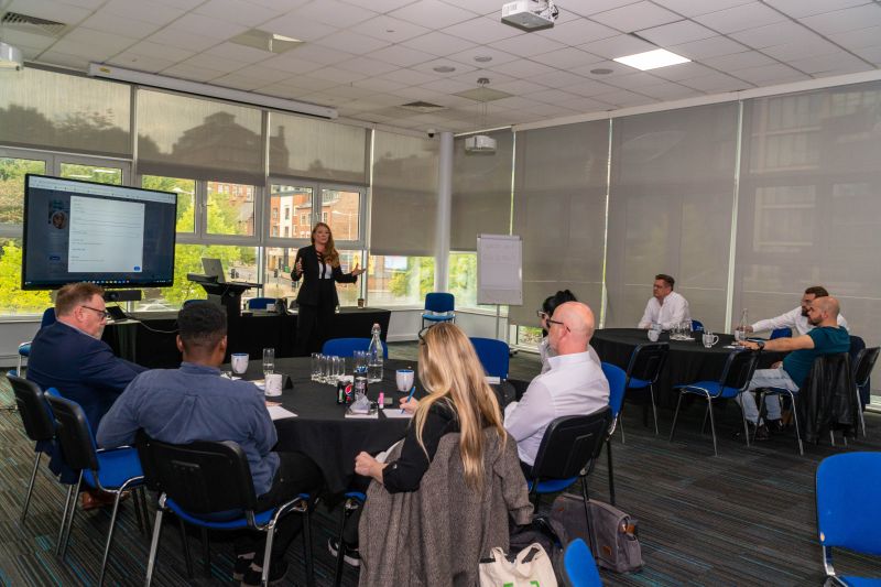 Eloise delivering LinkedIn training